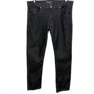 Six Lincoln New York Slim Fit Denim Jeans Black Cotton Stretch Blend Size 30/30